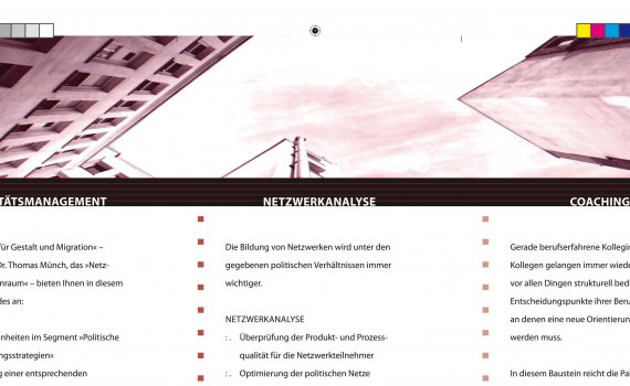 Printdesign von asign-design: Folder eines Coaching Teams