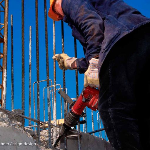Stemmarbeiten an der Großbaustelle Köln-Arena