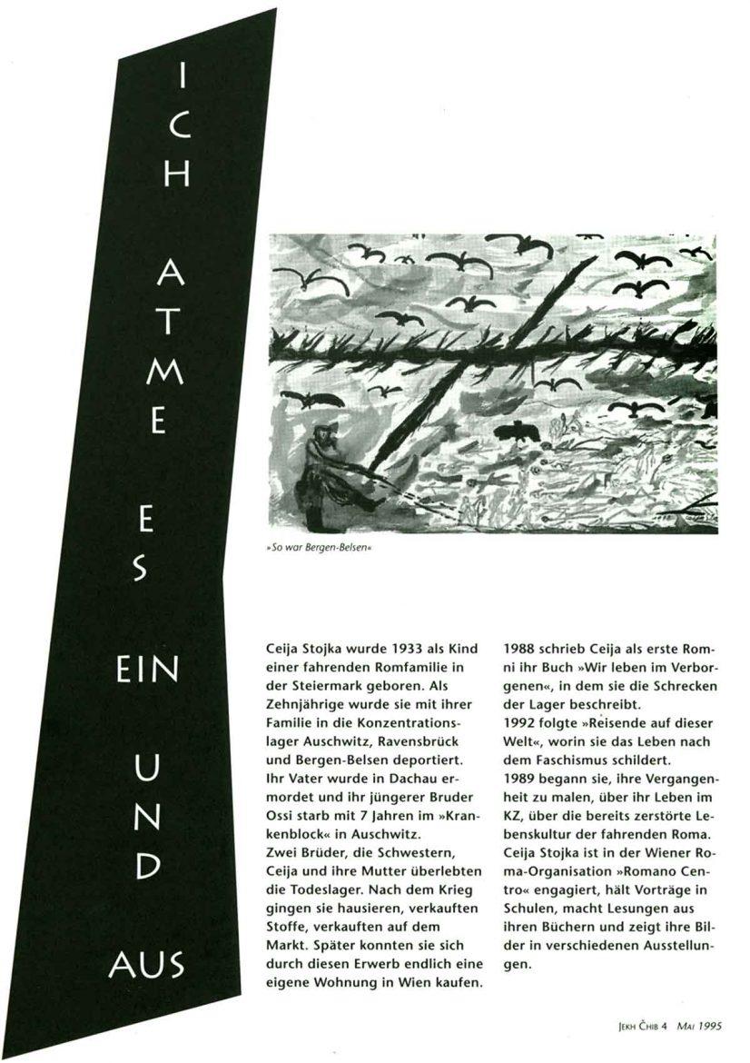 Gestaltung der Zeitung Jekh Chib - Interview mit Ceija Stojka