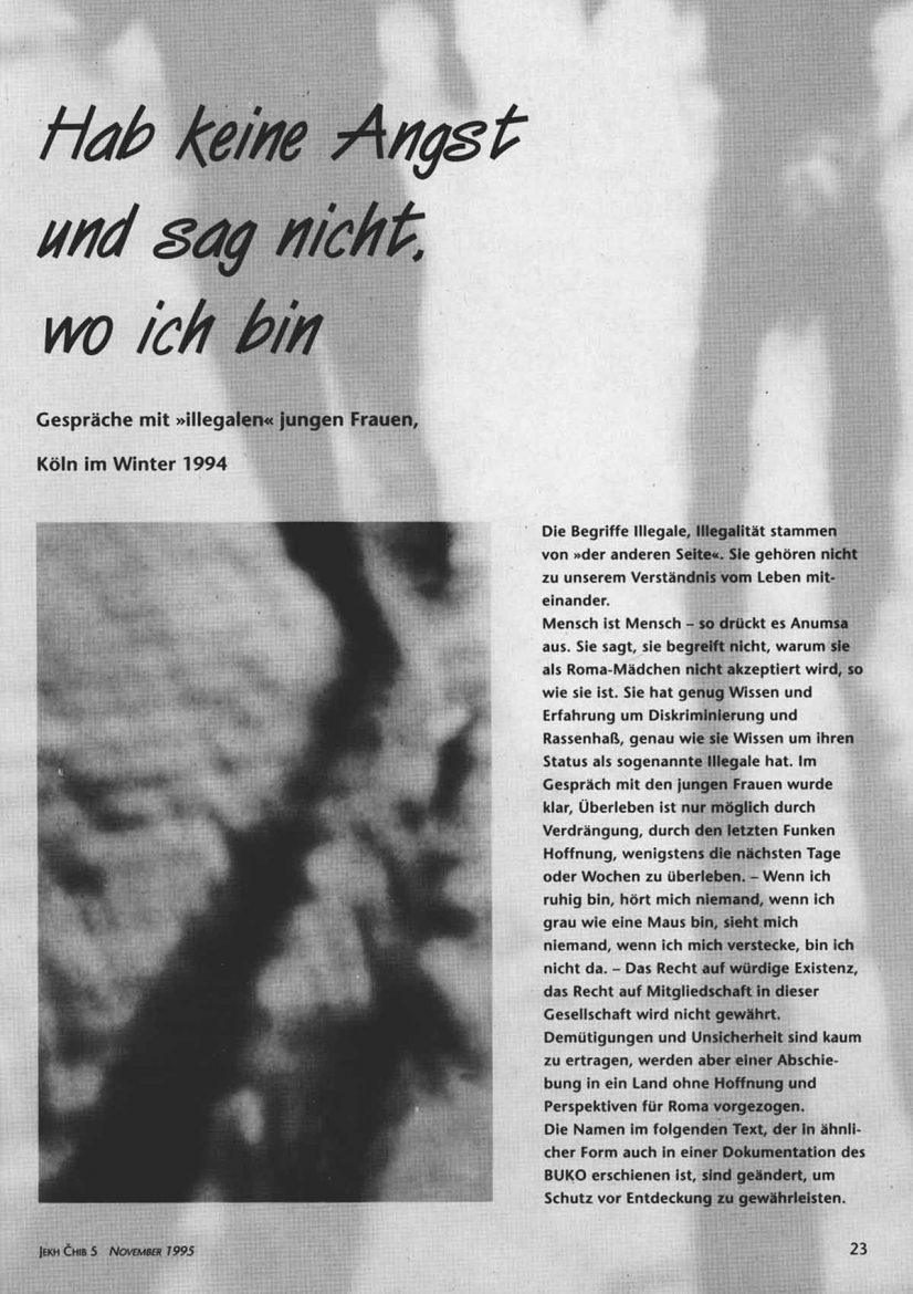 Layout der Zeitung Jekh Chip Nummer 5