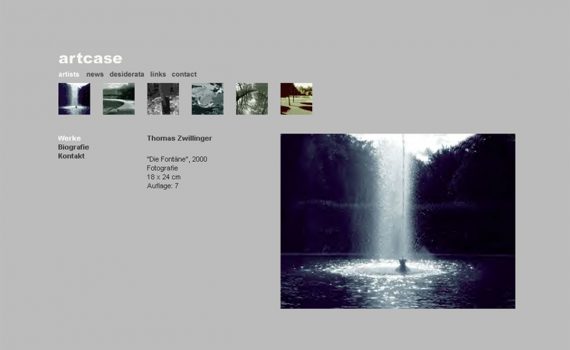 Webseite für einen Galeristen