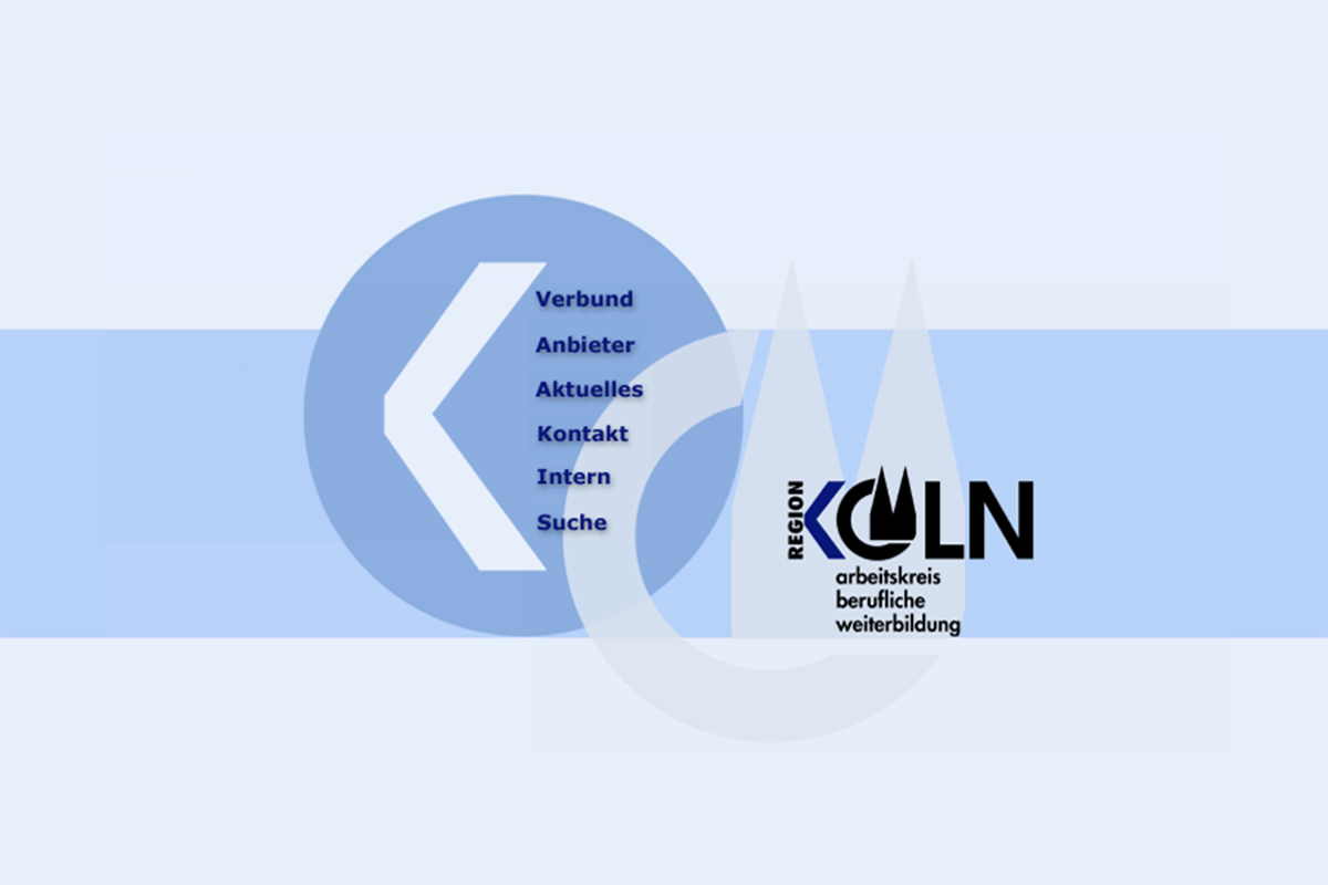 Webseitenentwurf Arbeitskreis berufliche Weiterbildung Köln
