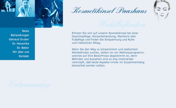 Webseite für ein Kosmetik-Studio